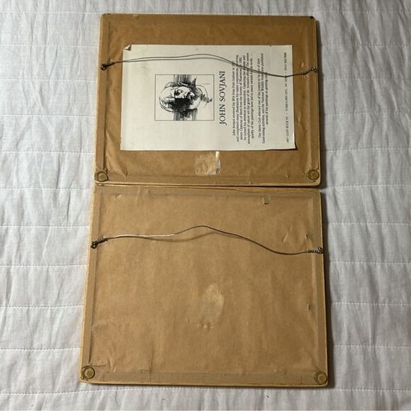 Vintage Southwest I & II Illustrations Signed by an Artist J. Sovjani Set of 2 - Picture 4 of 5